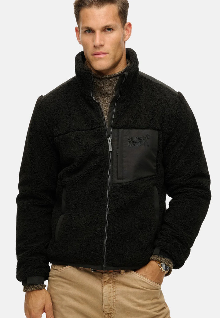 Superdry Fleece Trekker Jacket | Black