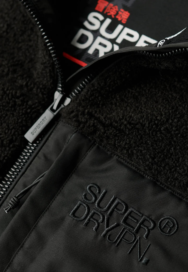 Superdry Fleece Trekker Jacket | Black