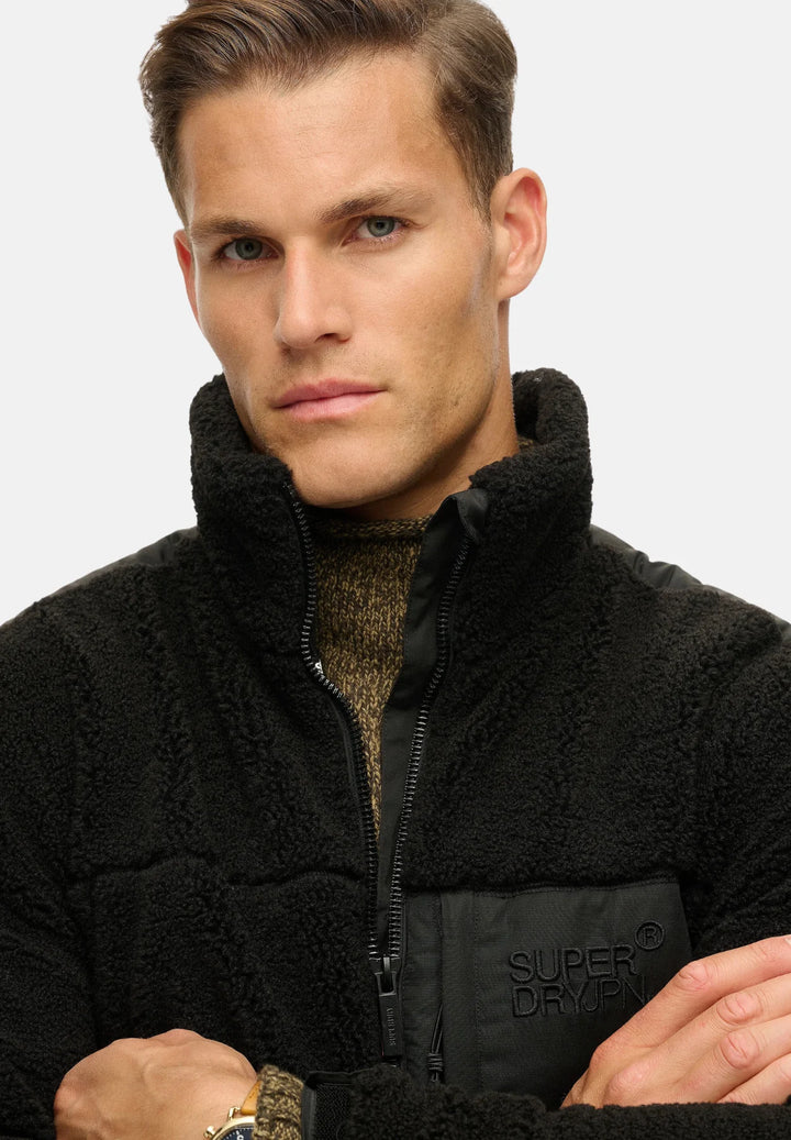 Superdry Fleece Trekker Jacket | Black