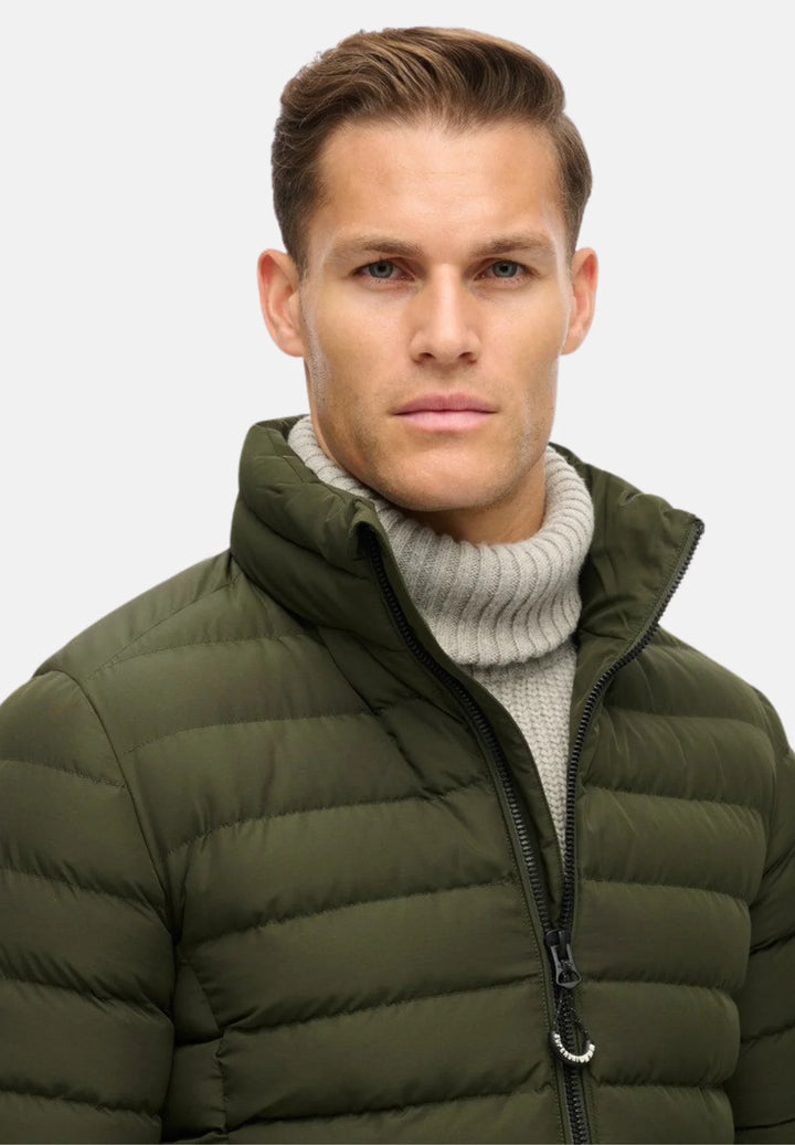 Superdry Fuji Printed Padded Jacket | Dark Green Moss