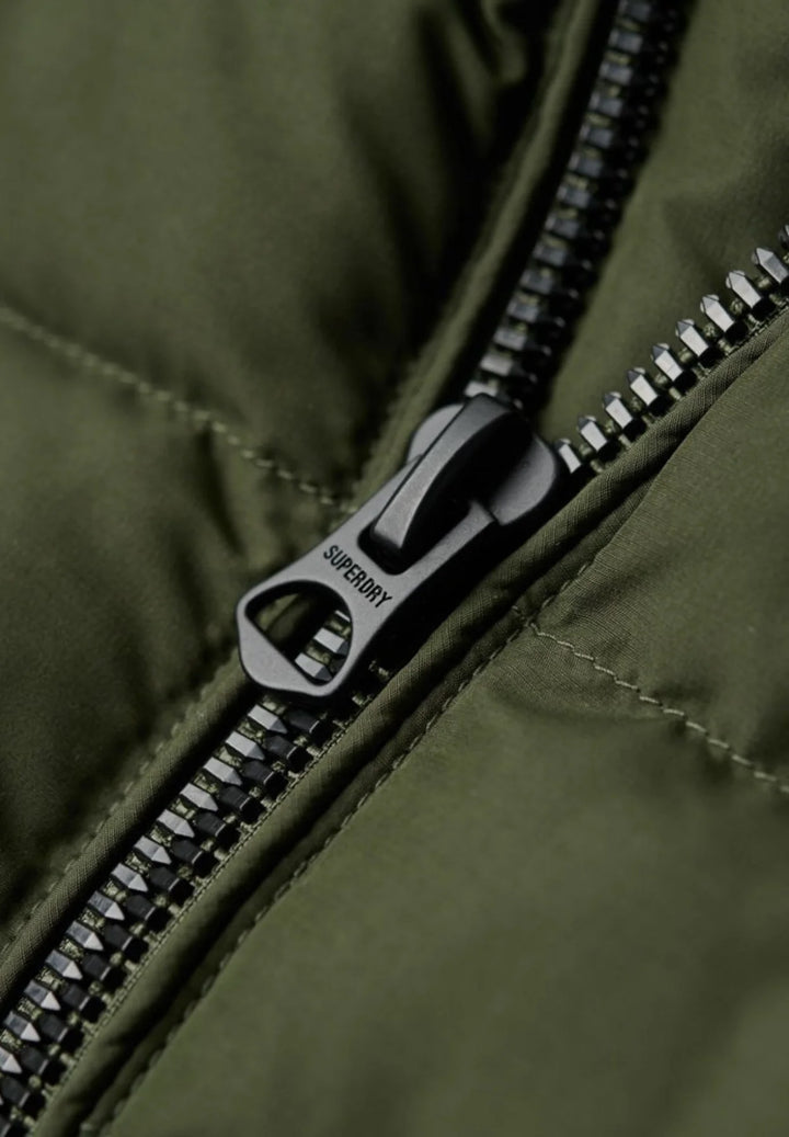 Superdry Fuji Printed Padded Jacket | Dark Green Moss