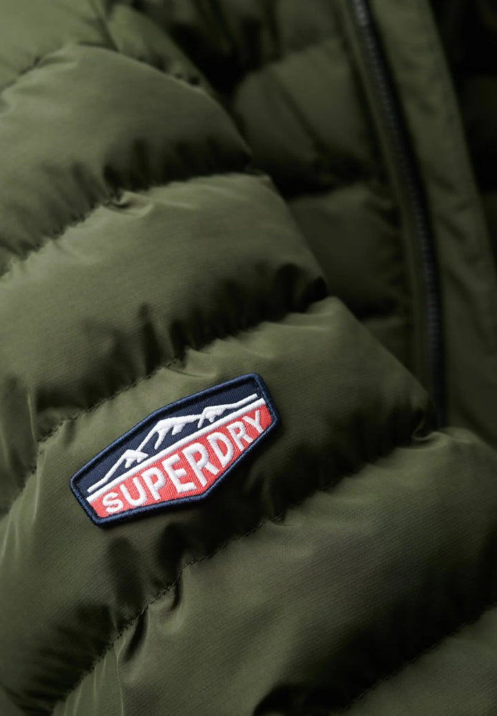 Superdry Fuji Printed Padded Jacket | Dark Green Moss
