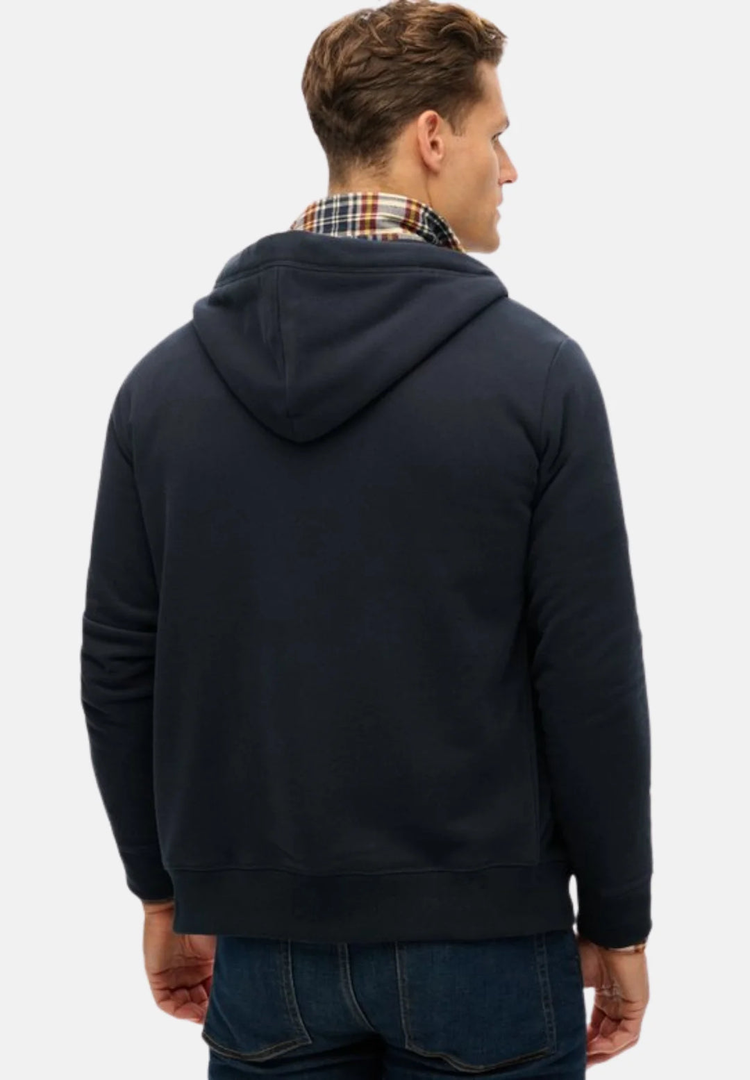 Superdry Half Brushed Zip Hoodie | Eclipse Navy