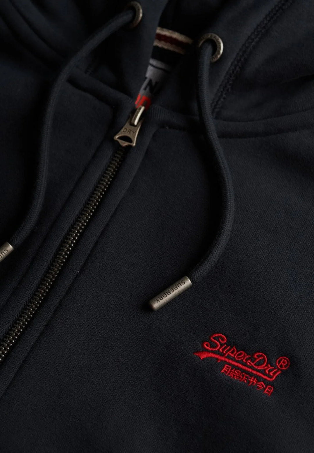 Superdry Half Brushed Zip Hoodie | Eclipse Navy, Red
