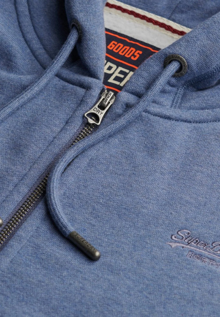Superdry Half Brushed Zip Hoodie | Jeans Blue Marl