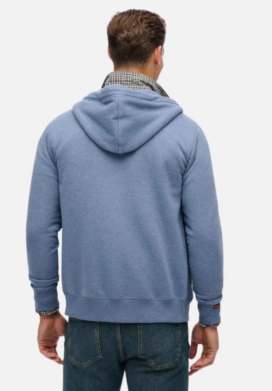Superdry Half Brushed Zip Hoodie | Jeans Blue Marl