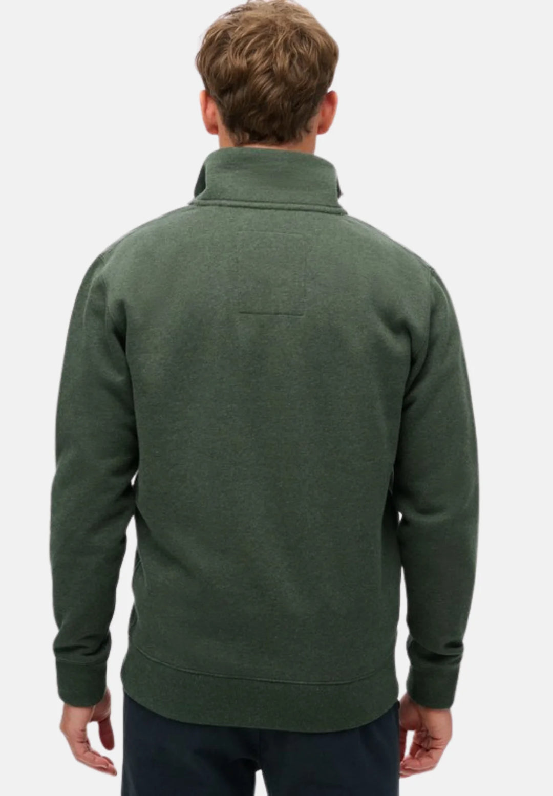 Superdry Henley Half Zip Top | Deep Forest Marl