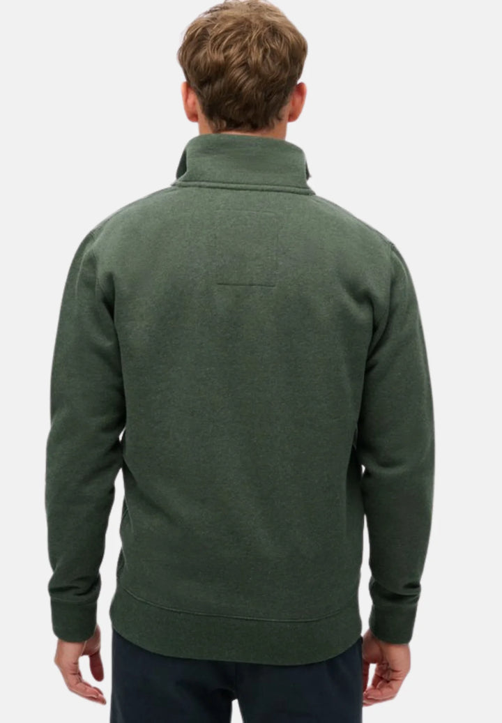Superdry Henley Half Zip Top | Deep Forest Marl