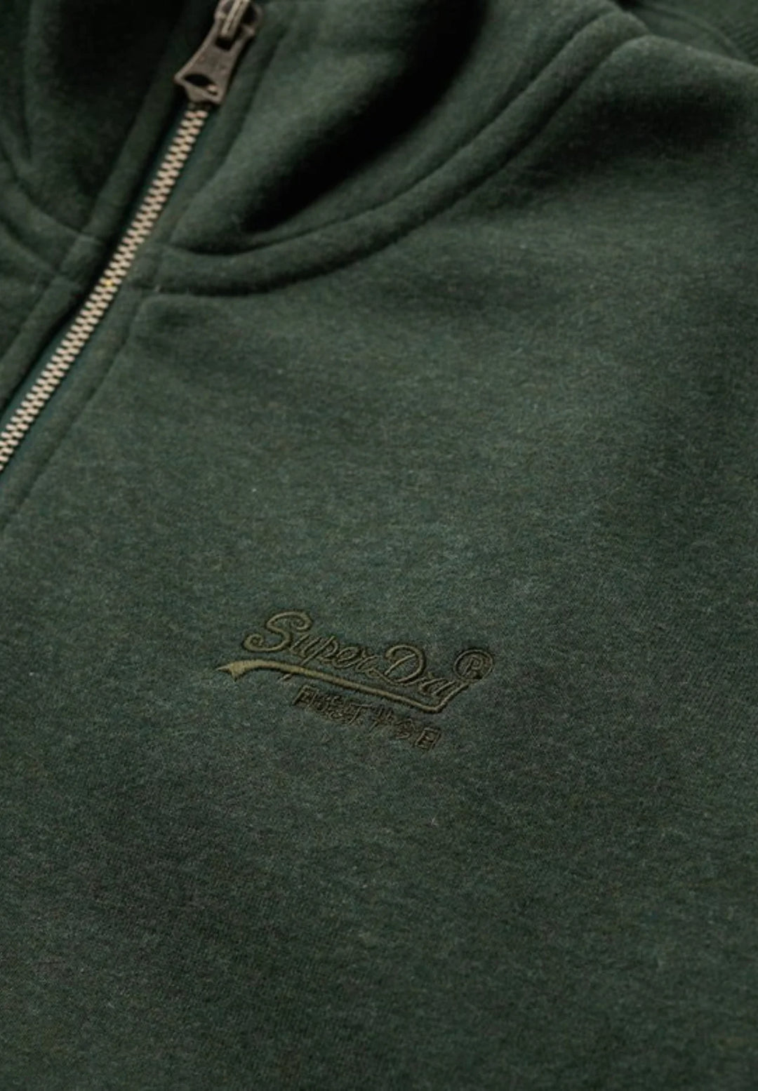 Superdry Henley Half Zip Top | Deep Forest Marl