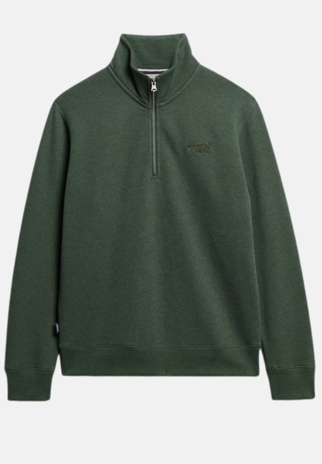Superdry Henley Half Zip Top | Deep Forest Marl