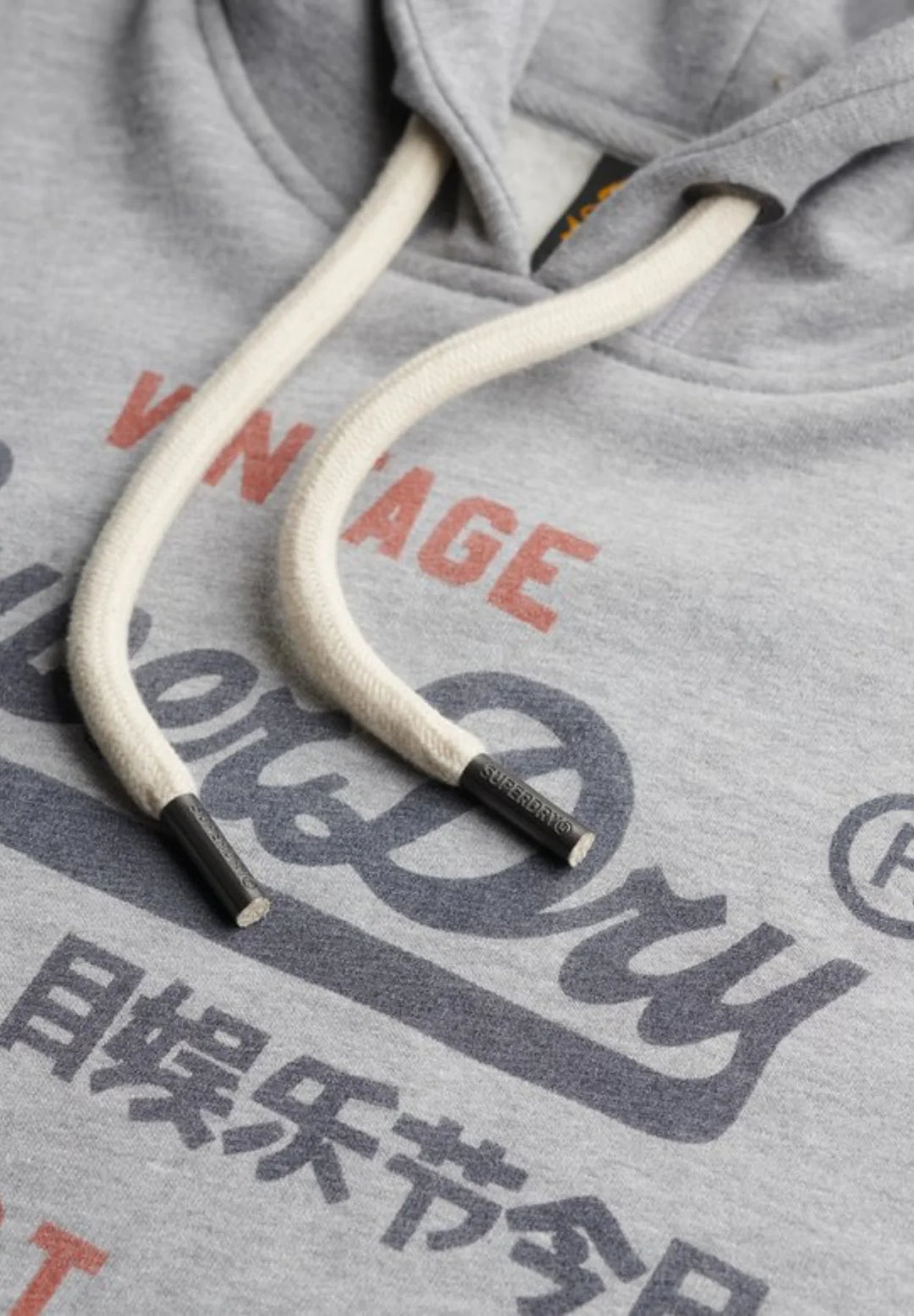 Superdry Heritage Relaxed Hoodie | College Grey Marl