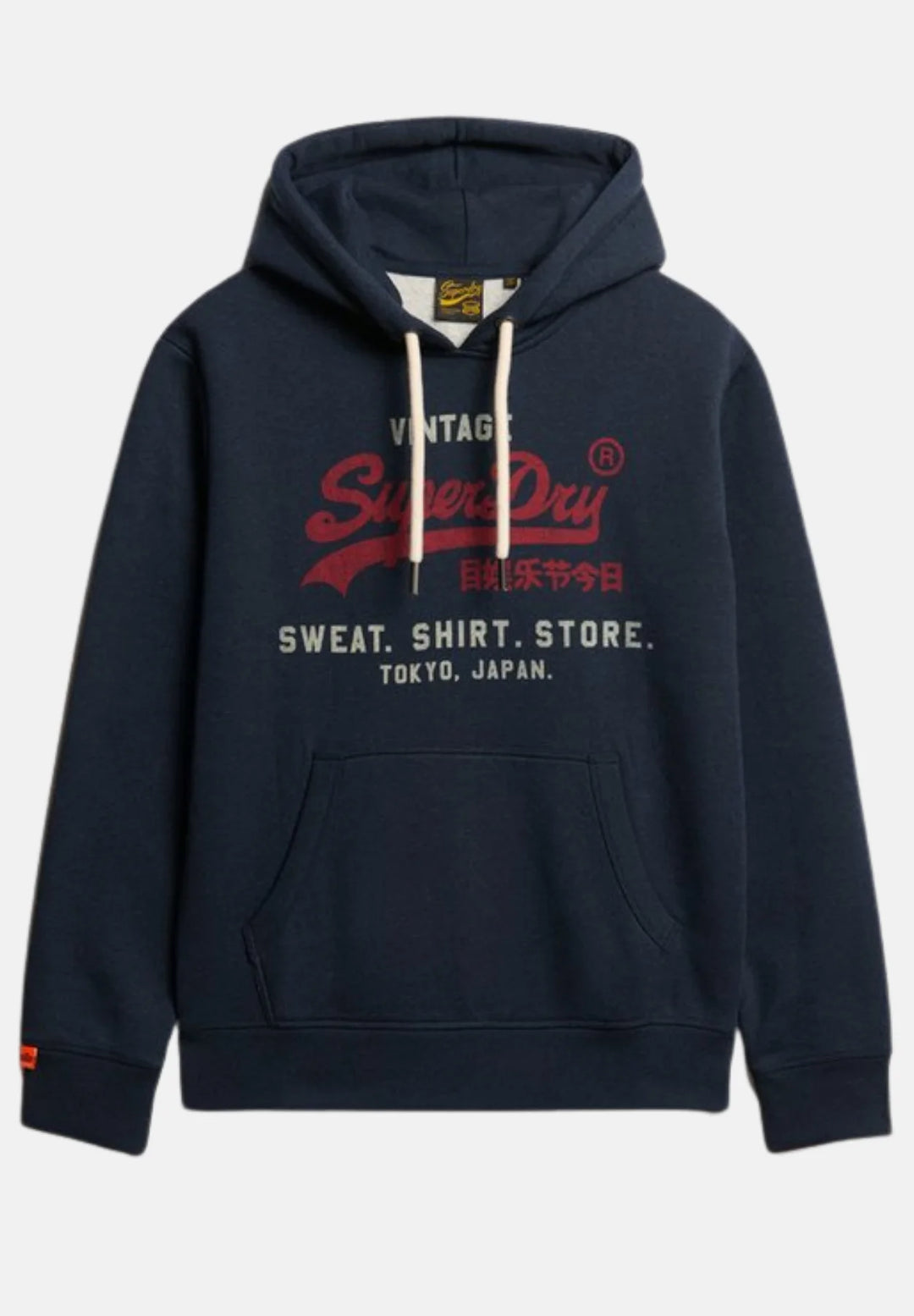 Men's Superdry Vintage Logo Heritage Hoodie Navy –