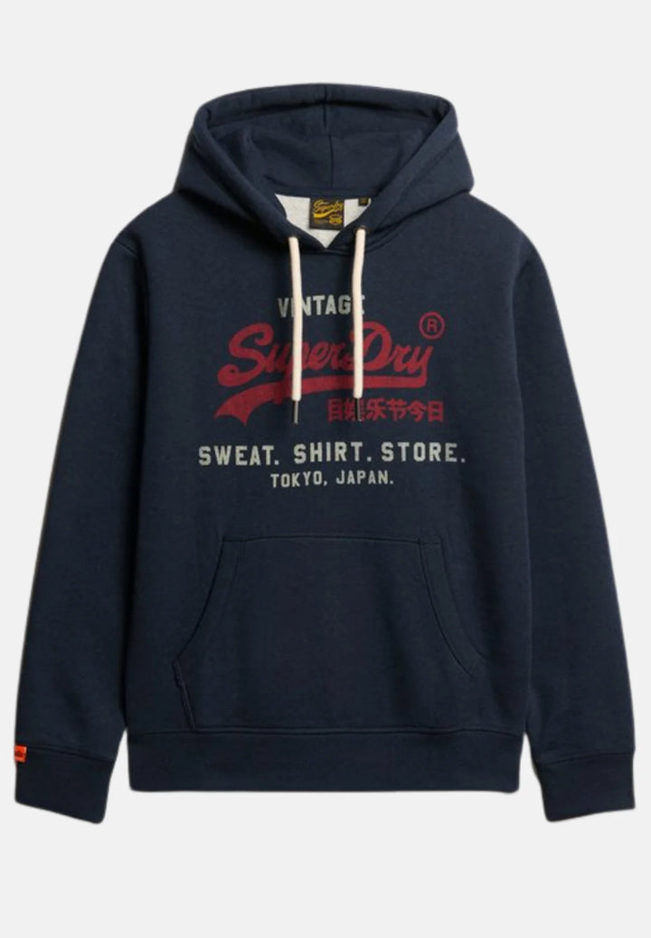 Superdry Heritage Relaxed Hoodie | Trench Navy Marl