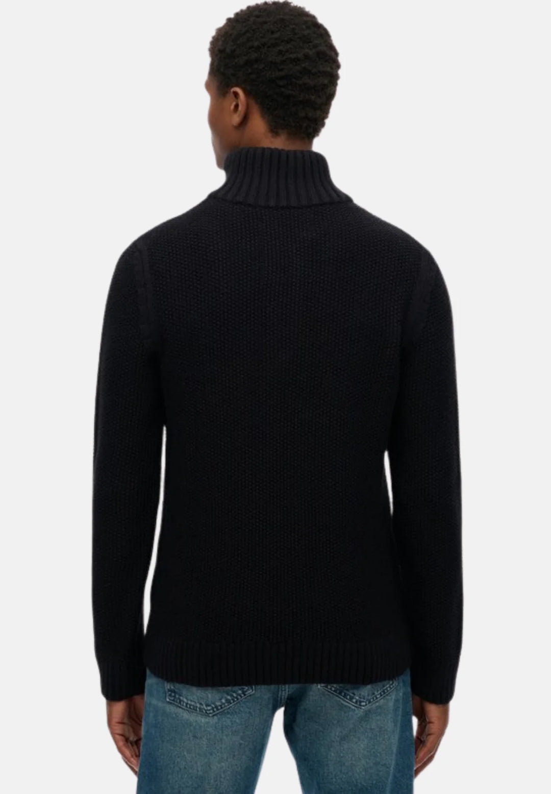 Superdry Jacob Cable Knit Half Zip Jumper | Eclipse Navy