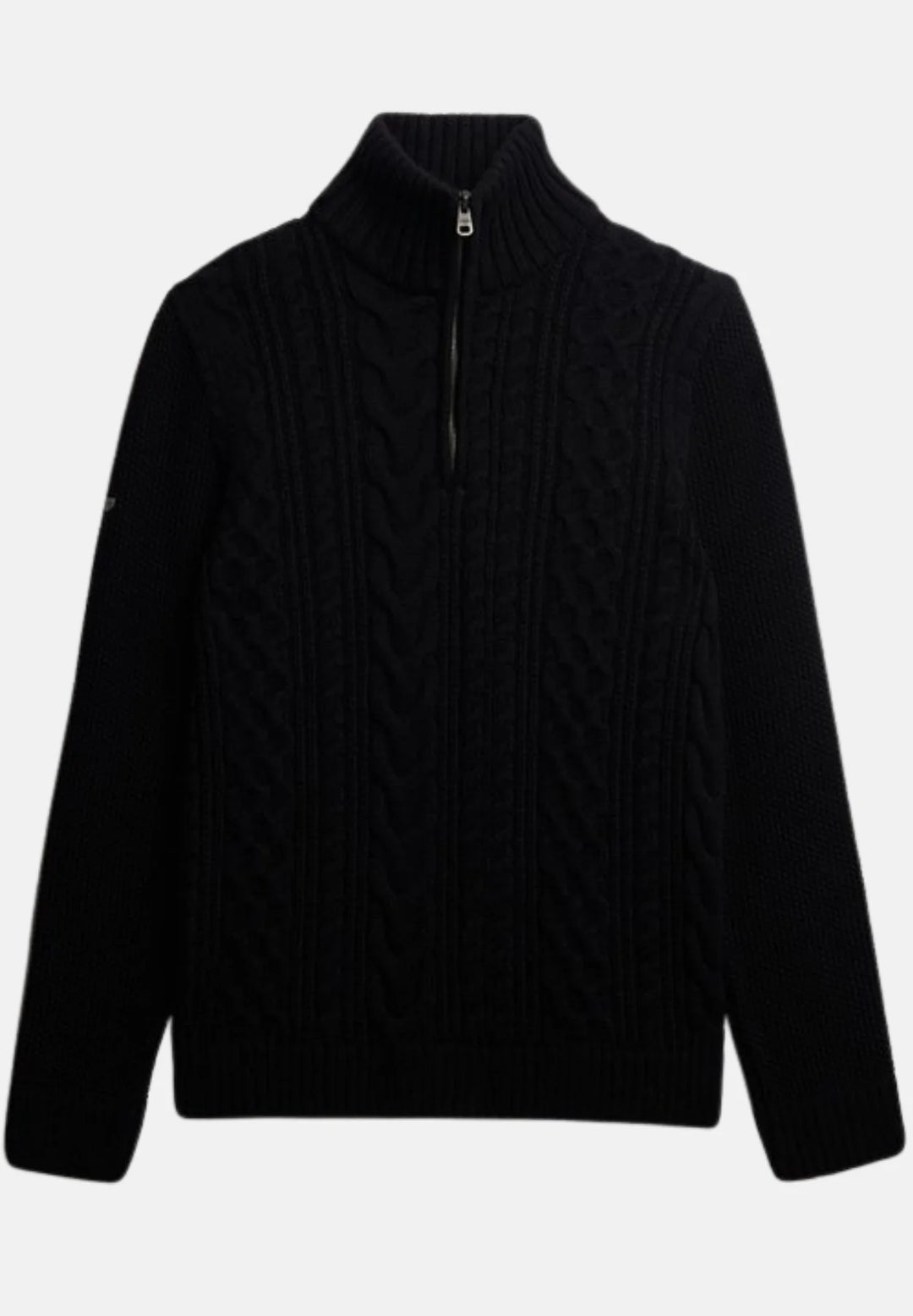 Superdry Jacob Cable Knit Half Zip Jumper | Eclipse Navy
