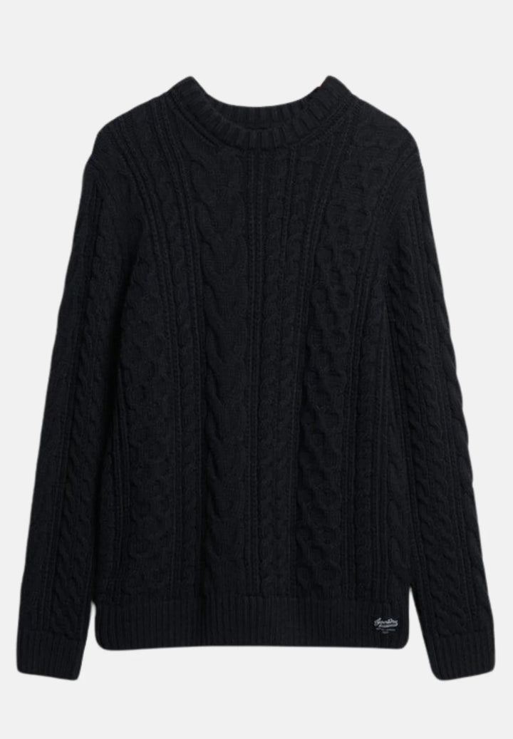 Superdry Jacob Cable Knit Jumper | Eclipse Navy