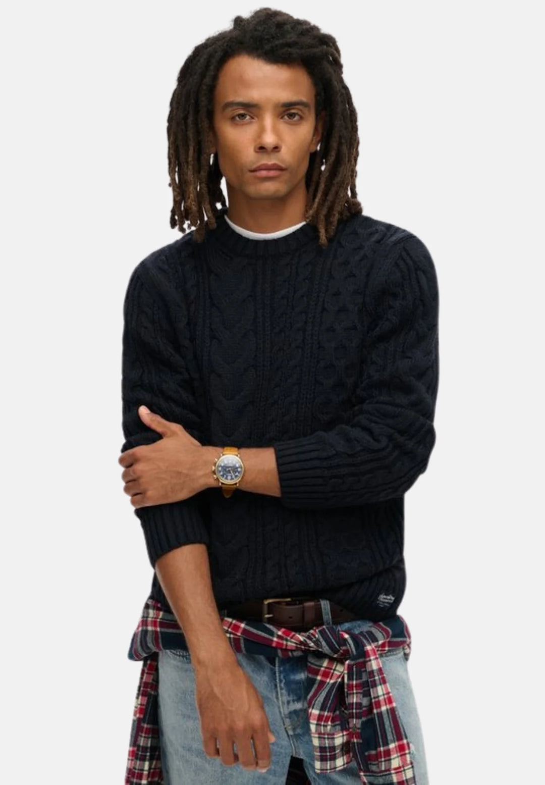 Superdry Jacob Cable Knit Jumper | Eclipse Navy