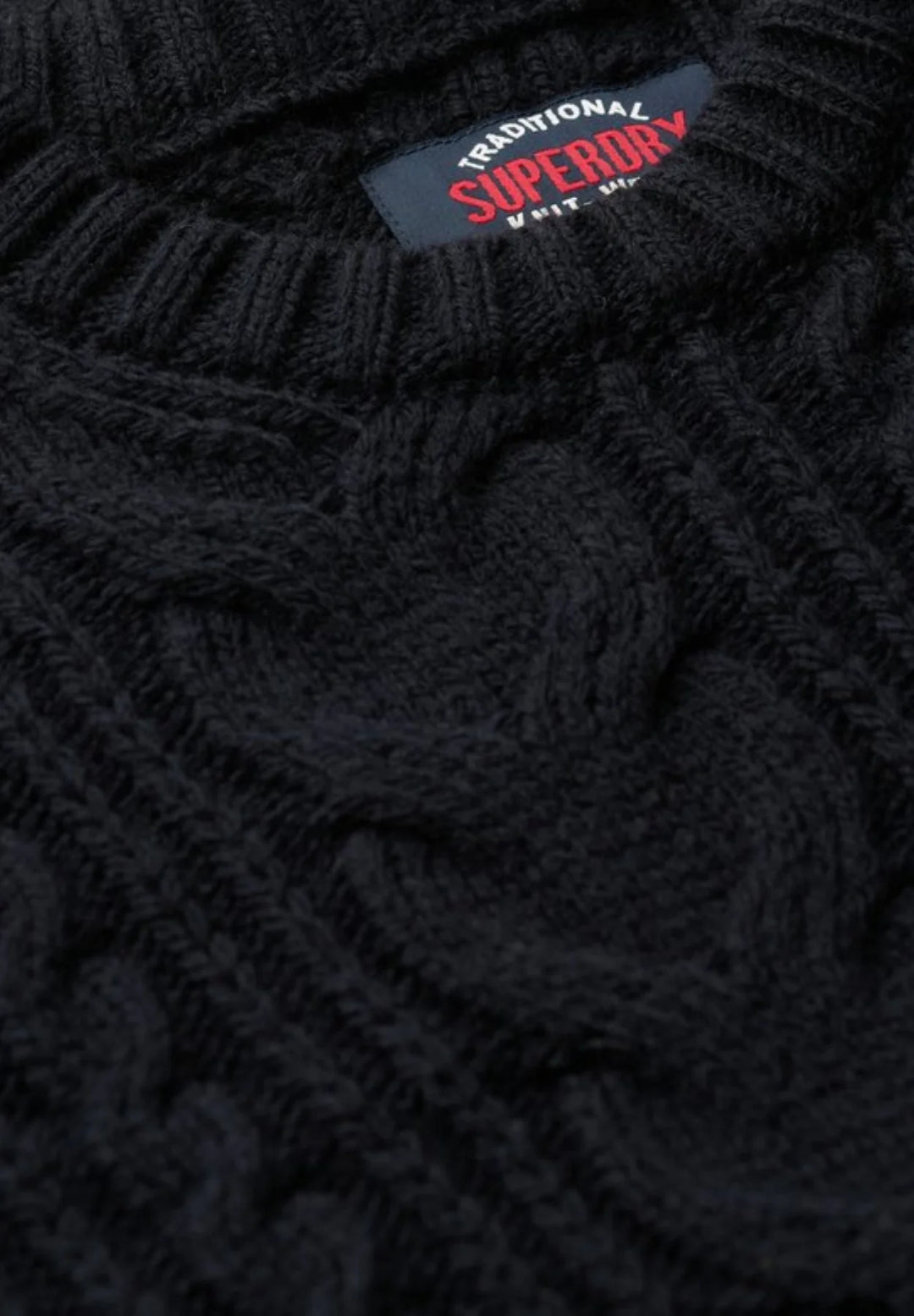 Superdry Jacob Cable Knit Jumper | Eclipse Navy