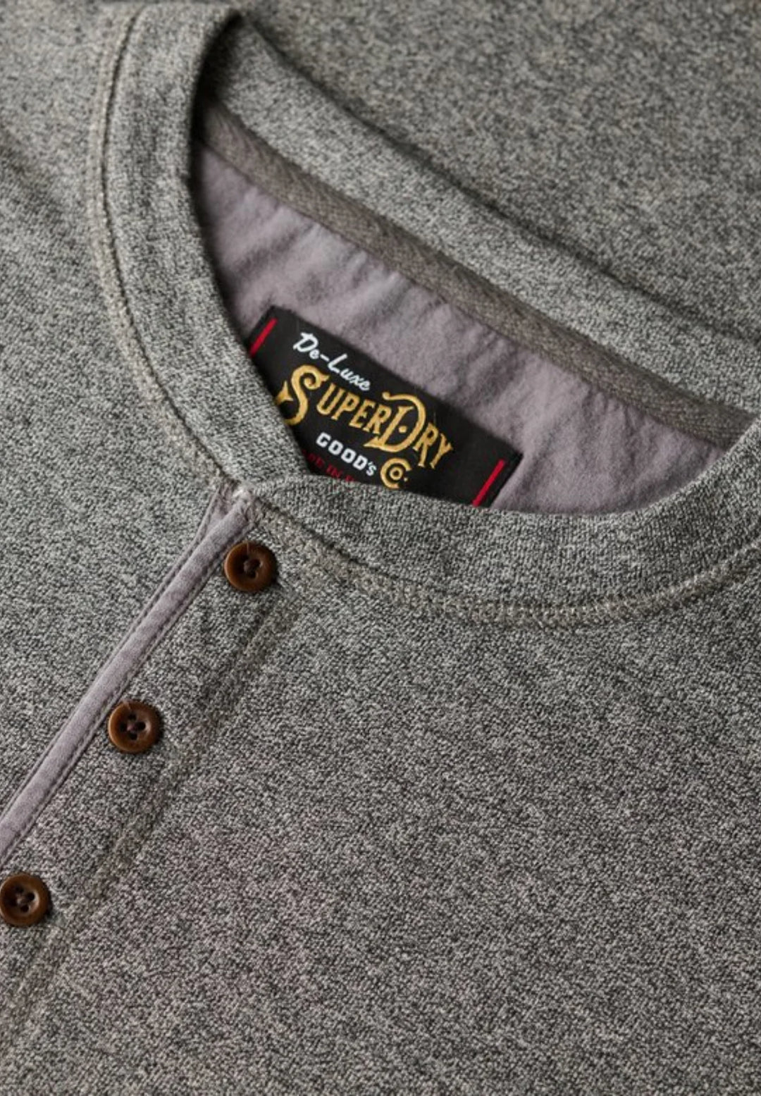 Superdry Merchant Grandad Top | Grey