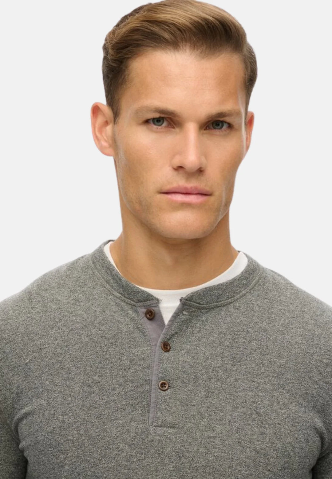 Superdry Merchant Grandad Top | Grey