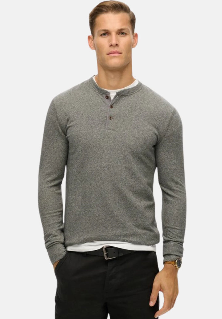 Superdry Merchant Grandad Top | Grey