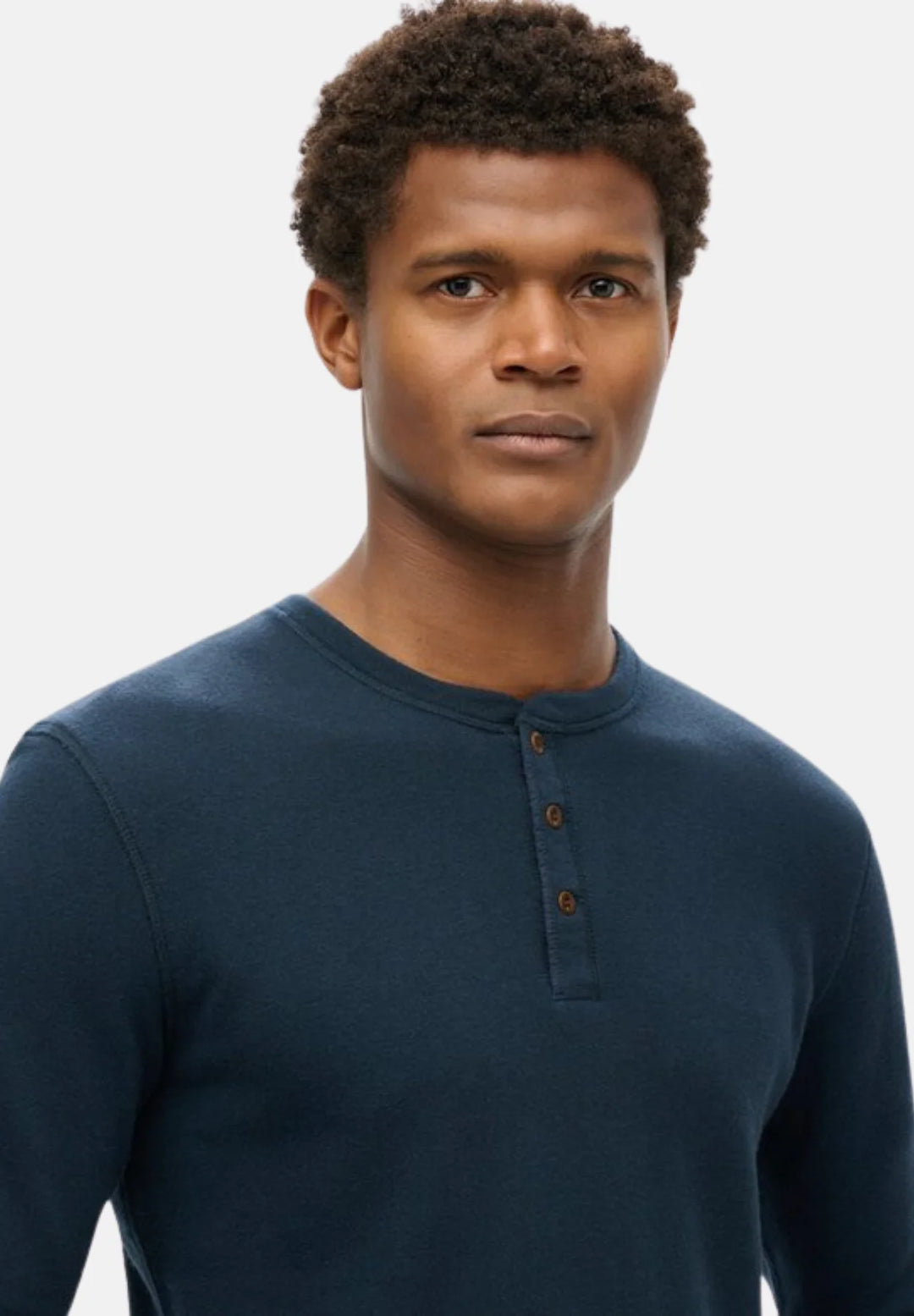 Superdry Merchant Grandad Top | Navy