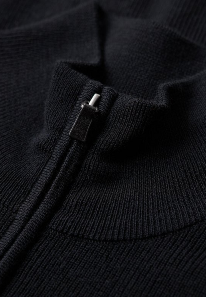 Superdry Merino Half-Zip Jumper | Black