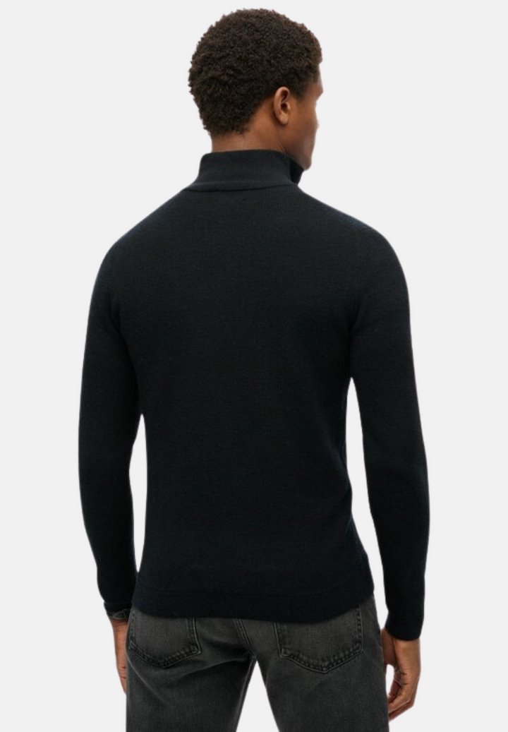 Superdry Merino Half-Zip Jumper | Black