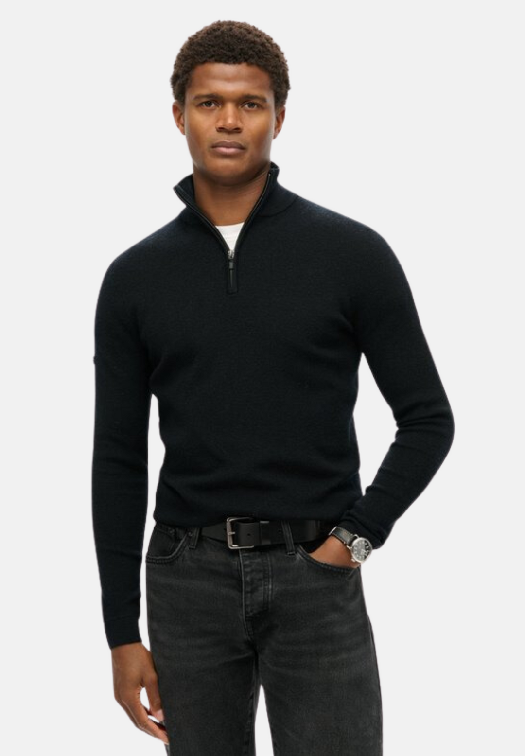 Half zip merino sale