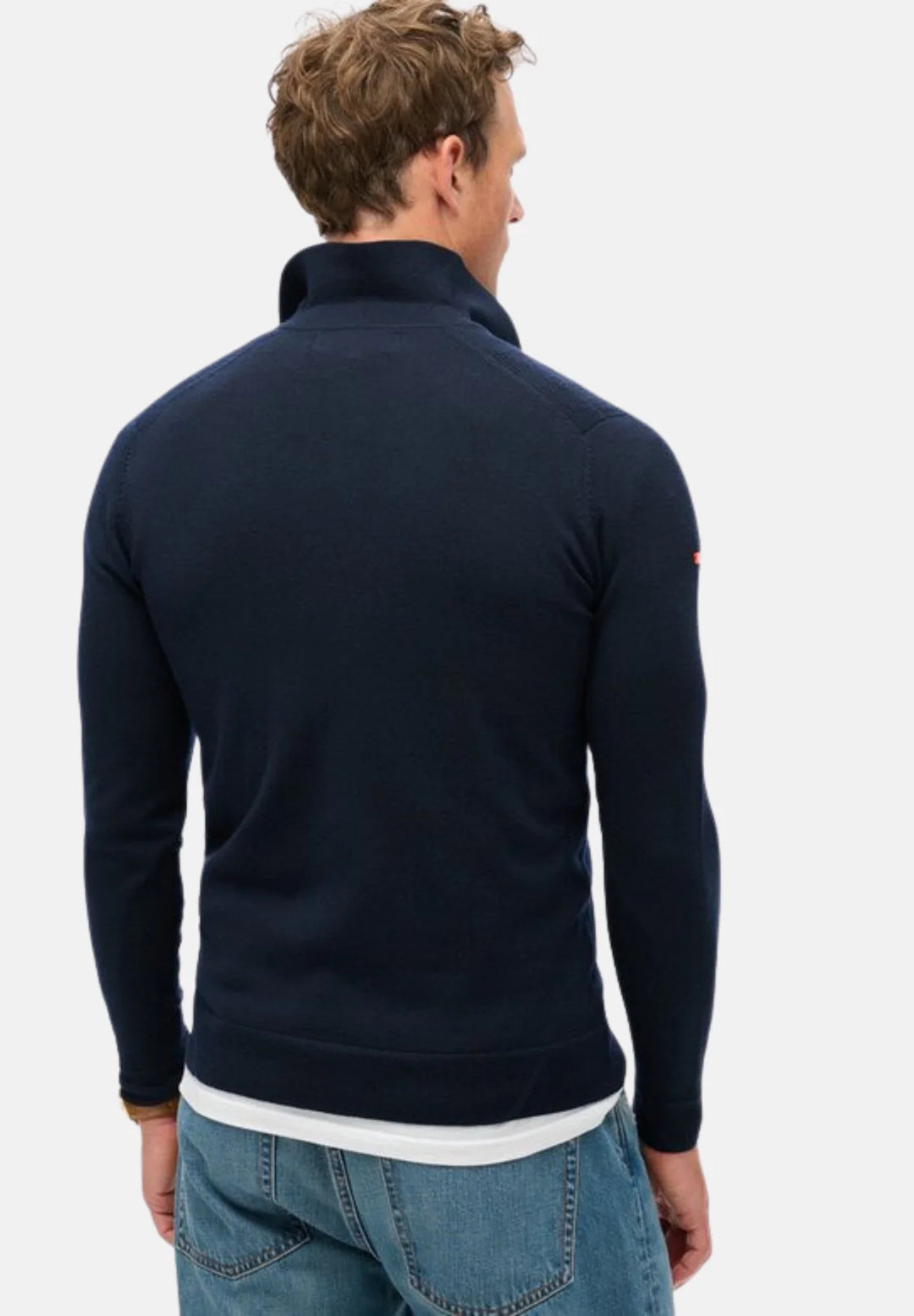 Superdry Merino Polo Jumper | Lauren Navy