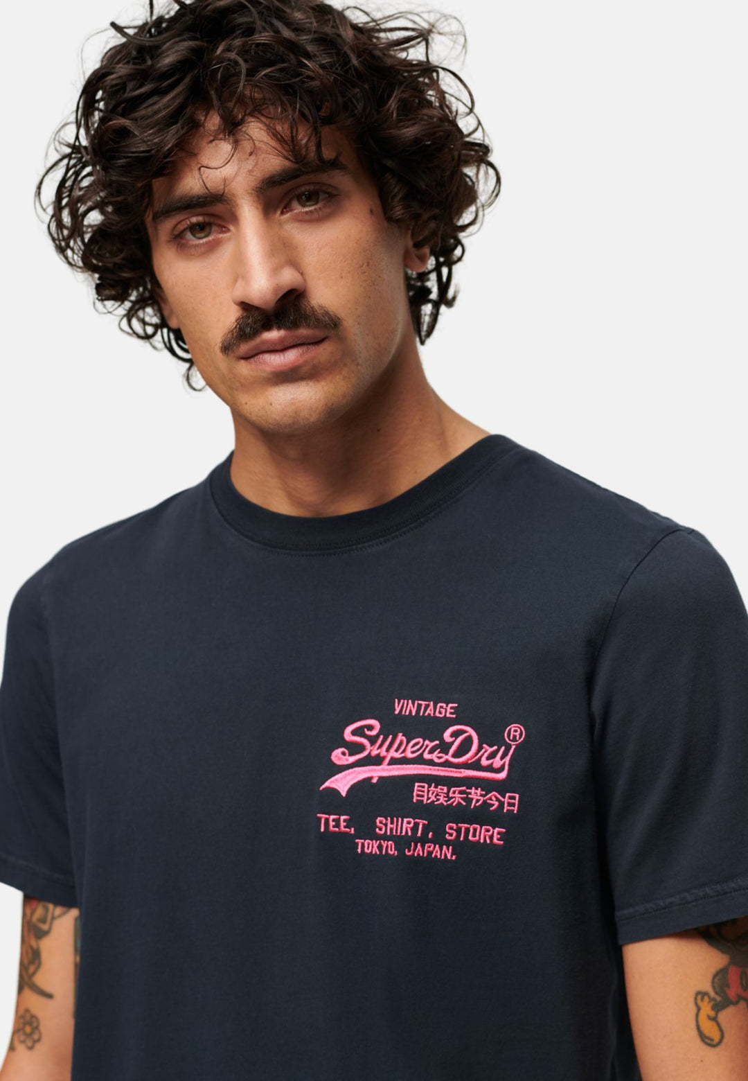 Superdry Neon Vintage Logo T-Shirt | Eclipse Navy