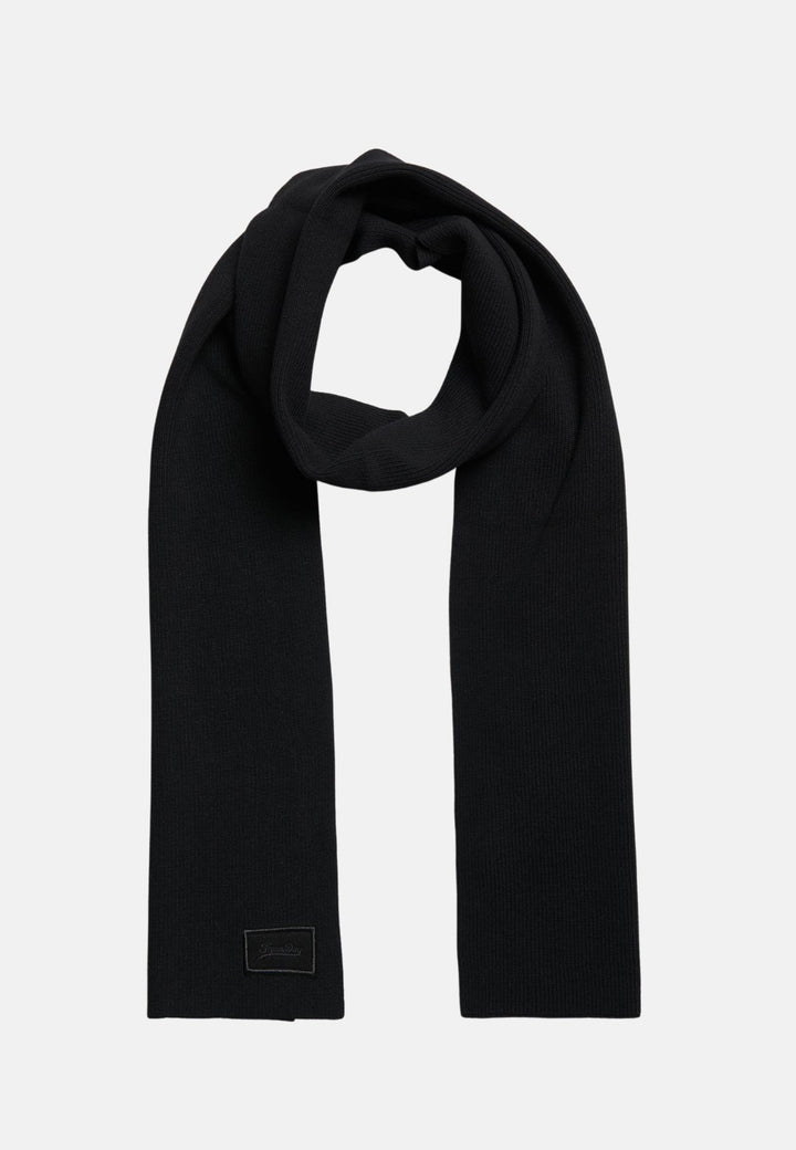 Superdry Organic Cotton Logo Scarf | Black