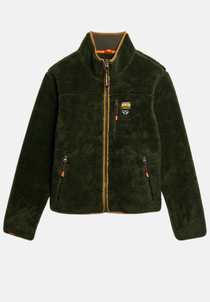 Superdry Outdoor Full Zip Fleece Jacket | Olive Green