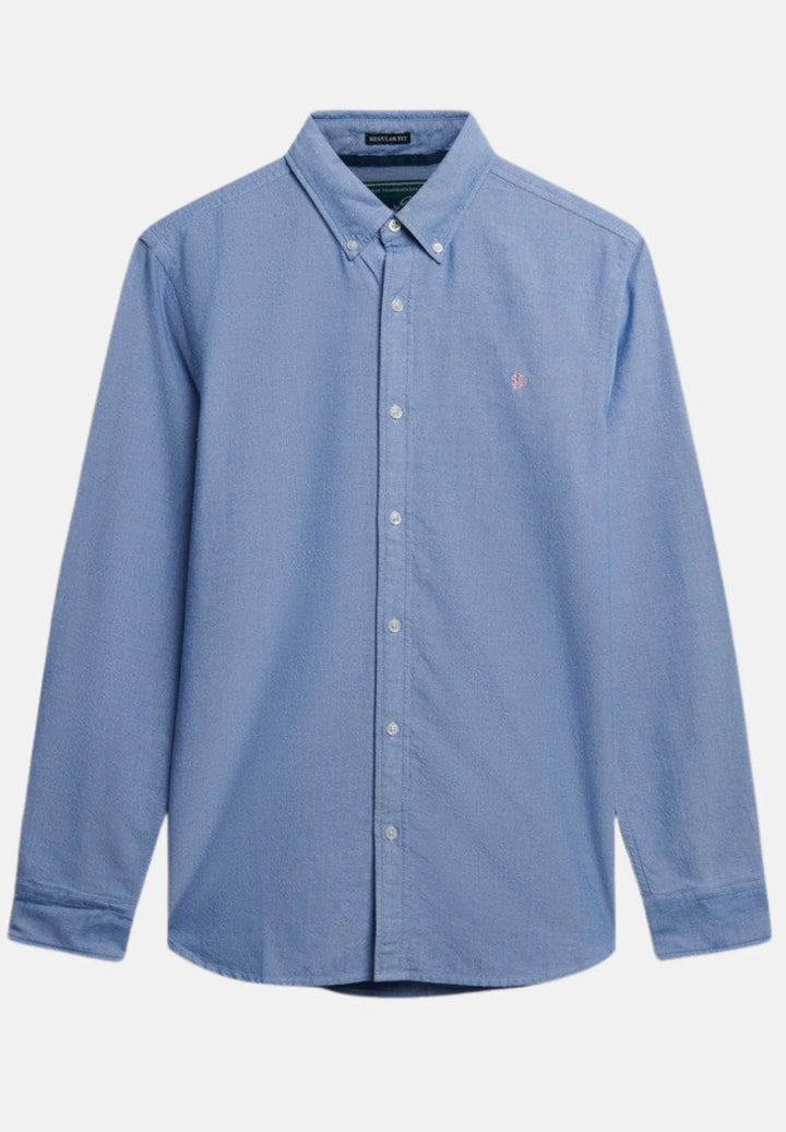 Superdry Oxford Shirt | Azure Blue Chambray Oxford