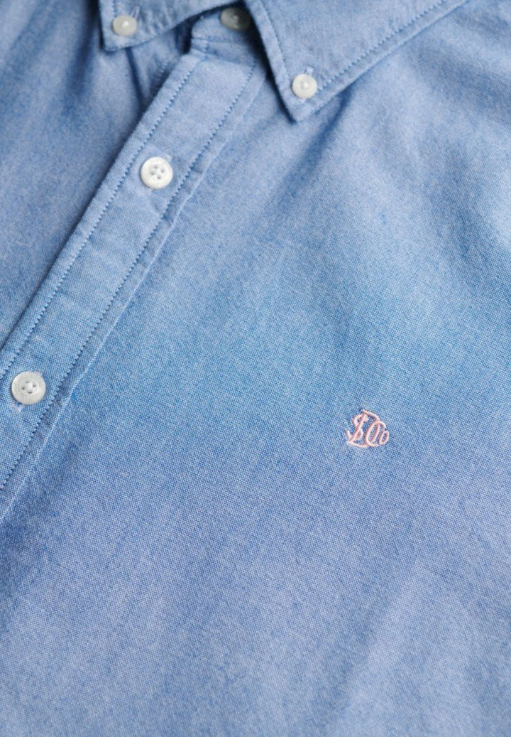 Superdry Oxford Shirt | Azure Blue Chambray Oxford