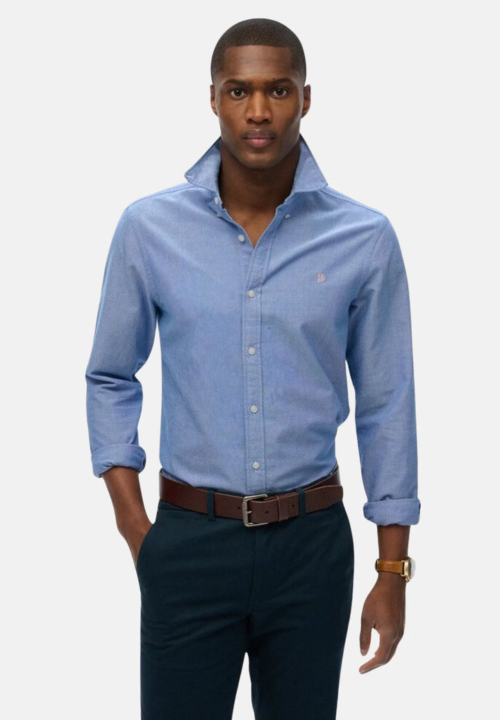 Superdry Oxford Shirt | Azure Blue Chambray Oxford