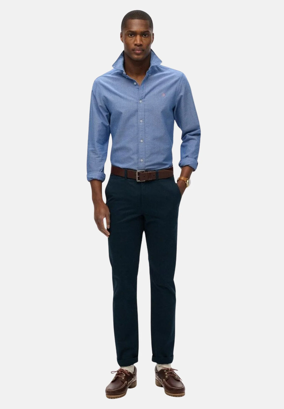 Superdry Oxford Shirt | Azure Blue Chambray Oxford
