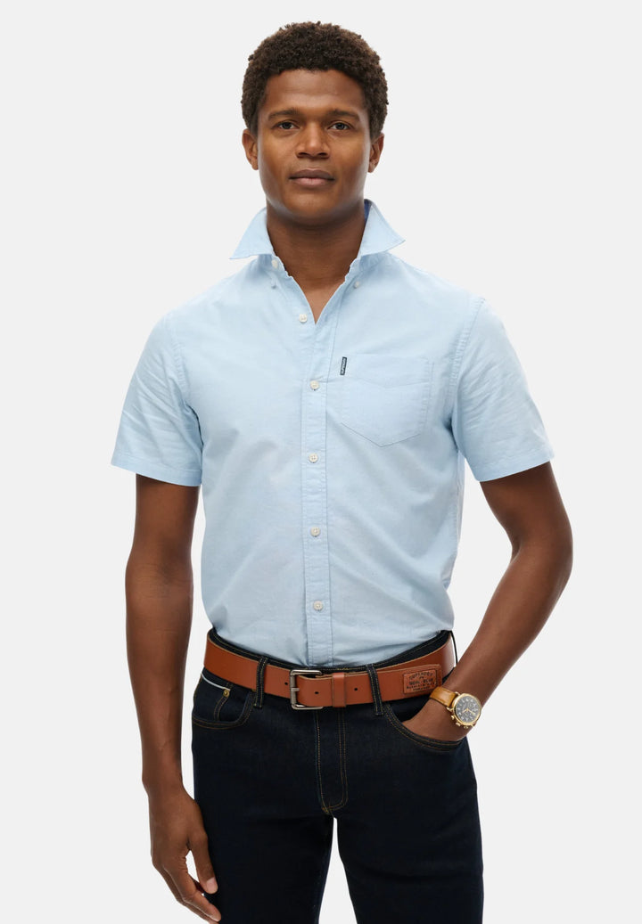 Superdry Oxford Short Sleeve Shirt | Classic Blue