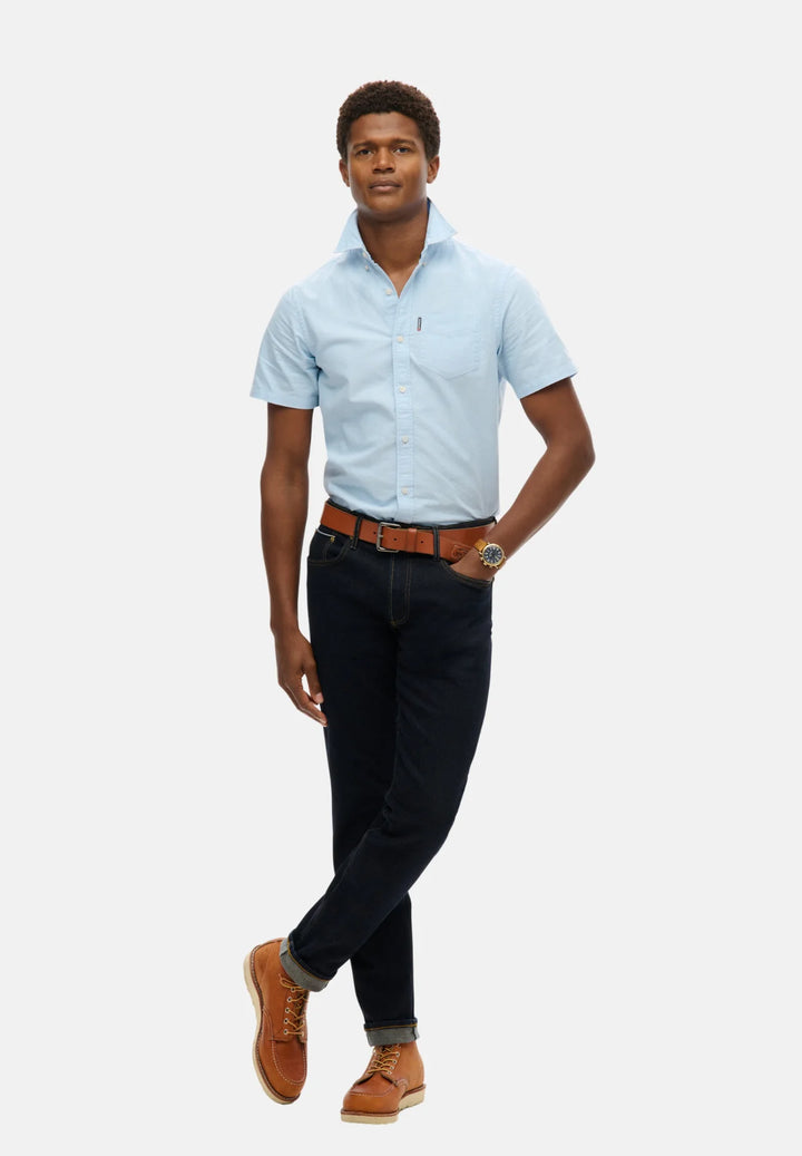 Superdry Oxford Short Sleeve Shirt | Classic Blue