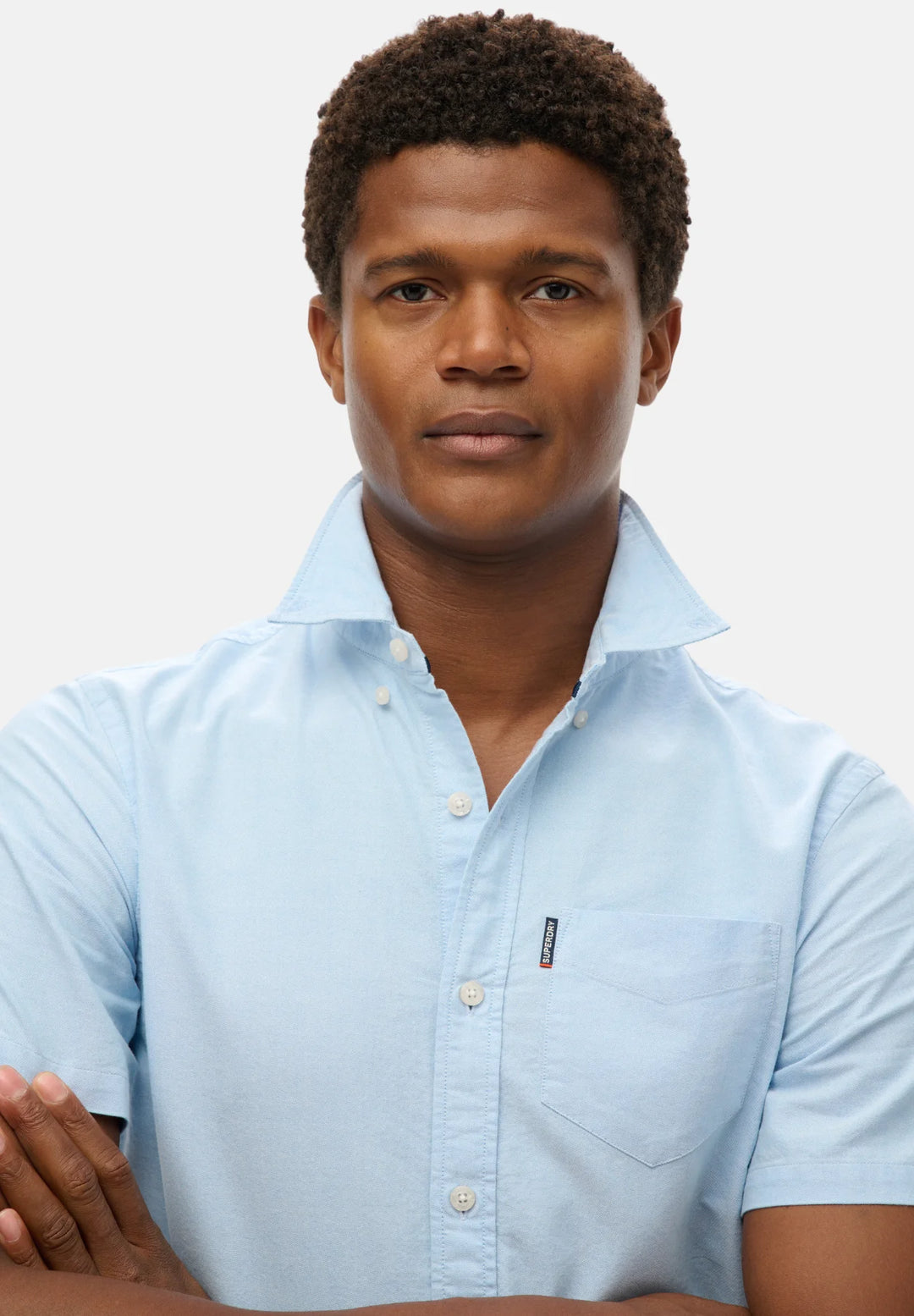 Superdry Oxford Short Sleeve Shirt | Classic Blue
