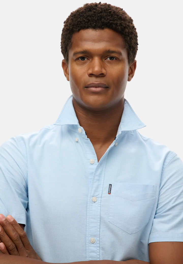 Superdry Oxford Short Sleeve Shirt | Classic Blue