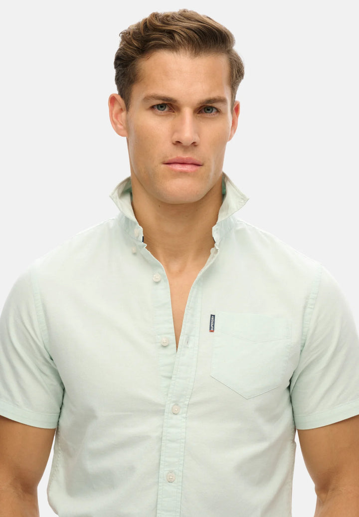 Superdry Oxford Short Sleeve Shirt | Light Green