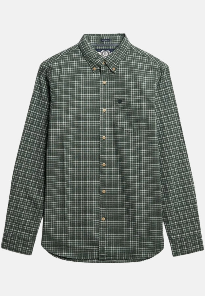 Superdry Premium Check Oxford Shirt | Ice Green Shadow Grid
