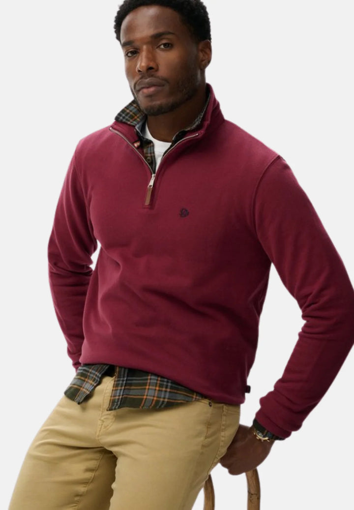 Superdry Preppy Half Zip Jumper | Port Red