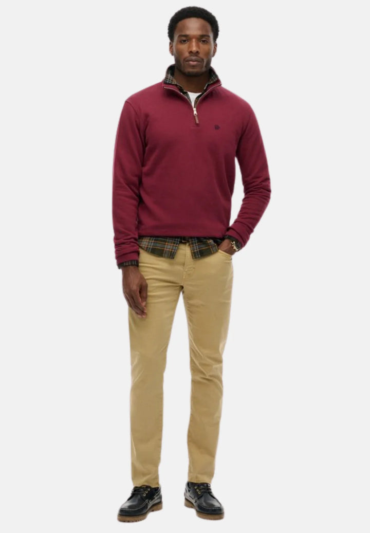 Superdry Preppy Half Zip Jumper | Port Red