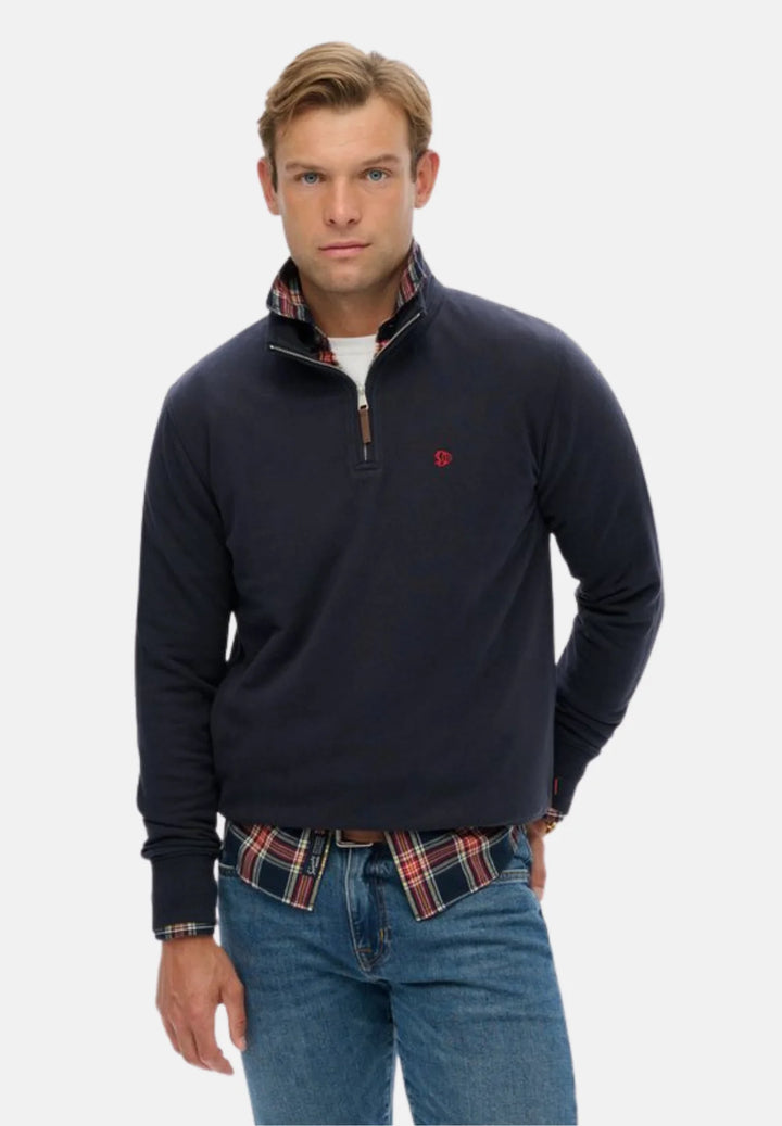 Superdry Preppy Half Zip Jumper | Super Dark Navy