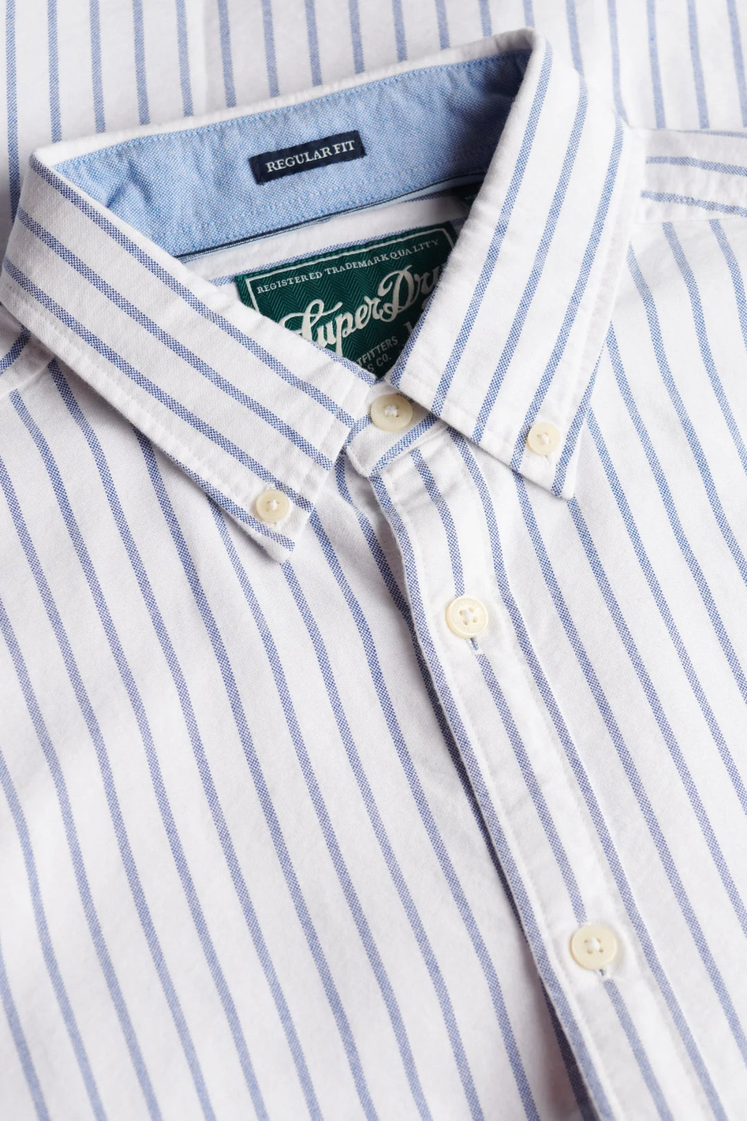 Superdry Preppy Oxford Shirt | Classic Blue/Optic Stripe