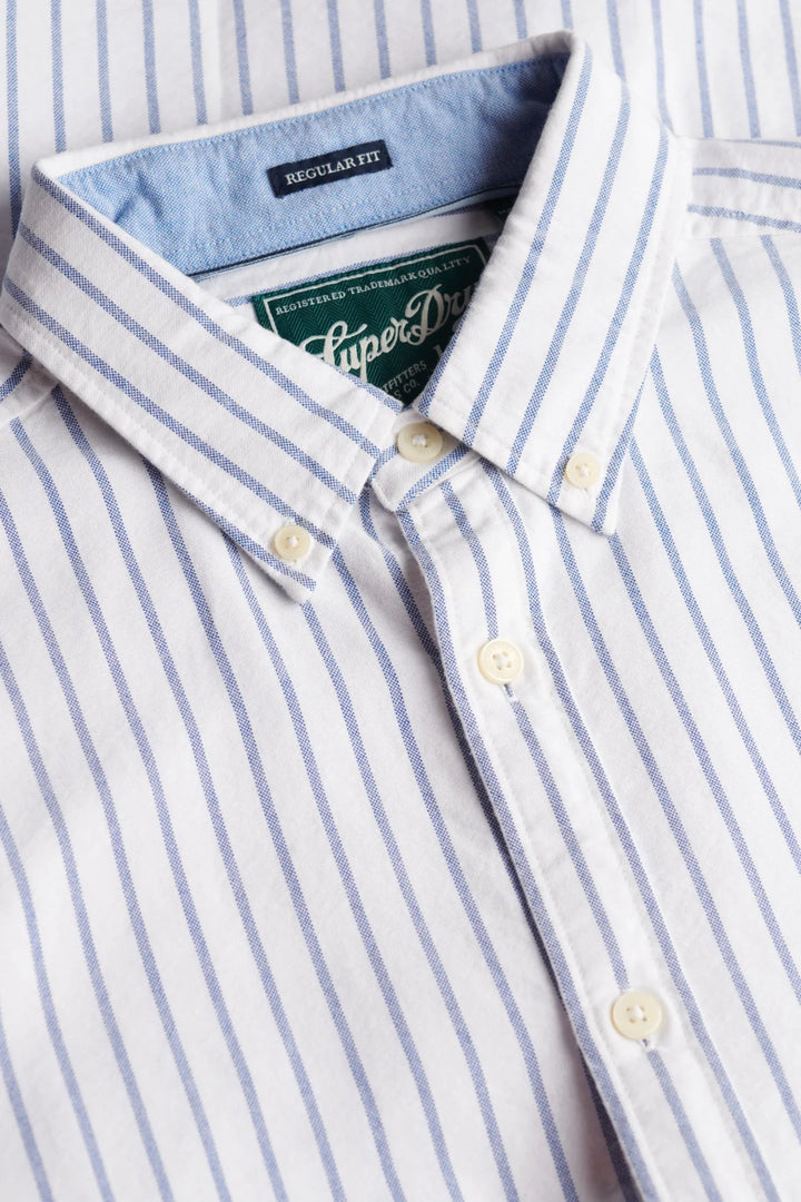 Superdry Preppy Oxford Shirt | Classic Blue/Optic Stripe