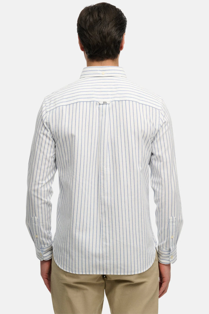 Superdry Preppy Oxford Shirt | Classic Blue/Optic Stripe