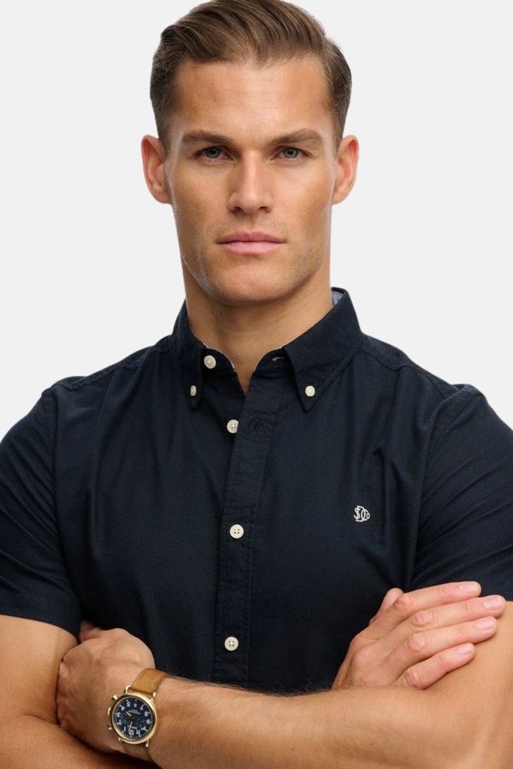 Superdry Preppy Oxford Shirt | Short Sleeve | Eclipse Navy